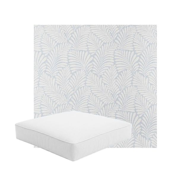 Patio Dining Chair Seat Cushion Boxed Style - - Custom outdoor patio furniture cushions from Cascadia Outdoor Cushions in Sunbrella Fabric