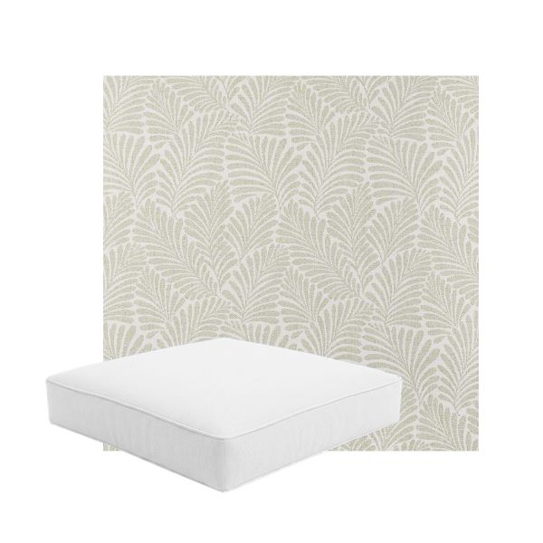 Patio Dining Chair Seat Cushion Boxed Style - - Custom outdoor patio furniture cushions from Cascadia Outdoor Cushions in Sunbrella Fabric