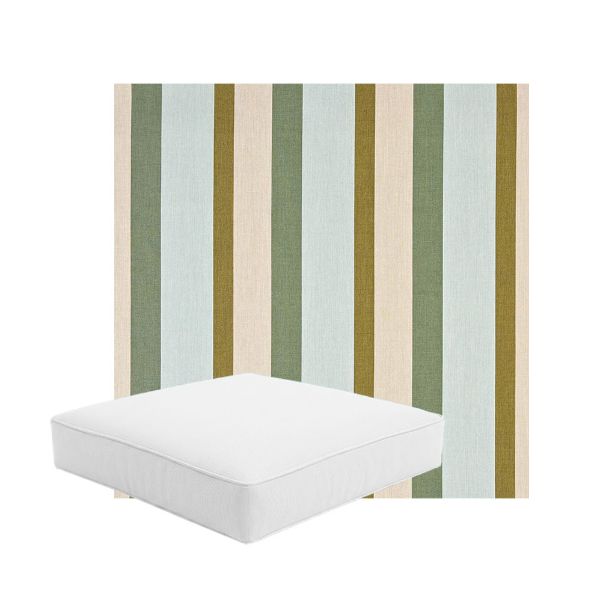 Patio Dining Chair Seat Cushion Boxed Style - - Custom outdoor patio furniture cushions from Cascadia Outdoor Cushions in Sunbrella Fabric