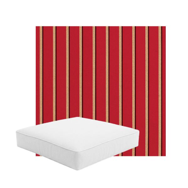 Patio Dining Chair Seat Cushion Boxed Style - - Custom outdoor patio furniture cushions from Cascadia Outdoor Cushions in Sunbrella Fabric