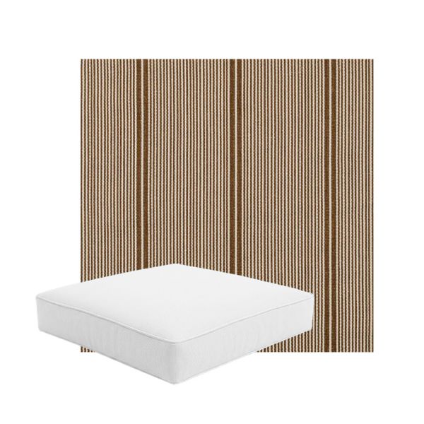 Patio Dining Chair Seat Cushion Boxed Style - - Custom outdoor patio furniture cushions from Cascadia Outdoor Cushions in Sunbrella Fabric