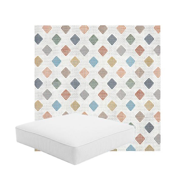 Patio Dining Chair Seat Cushion Boxed Style - - Custom outdoor patio furniture cushions from Cascadia Outdoor Cushions in Sunbrella Fabric