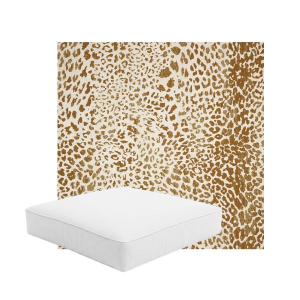 Patio Dining Chair Seat Cushion Boxed Style - - Custom outdoor patio furniture cushions from Cascadia Outdoor Cushions in Sunbrella Fabric