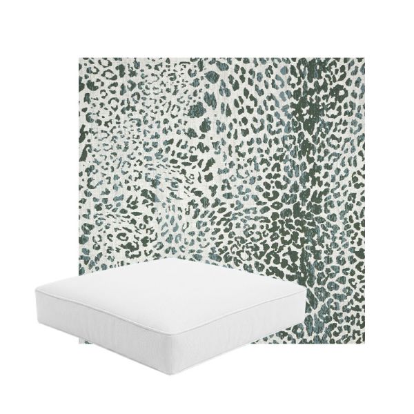 Patio Dining Chair Seat Cushion Boxed Style - - Custom outdoor patio furniture cushions from Cascadia Outdoor Cushions in Sunbrella Fabric