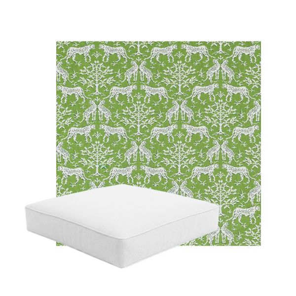 Patio Dining Chair Seat Cushion Boxed Style - - Custom outdoor patio furniture cushions from Cascadia Outdoor Cushions in Sunbrella Fabric