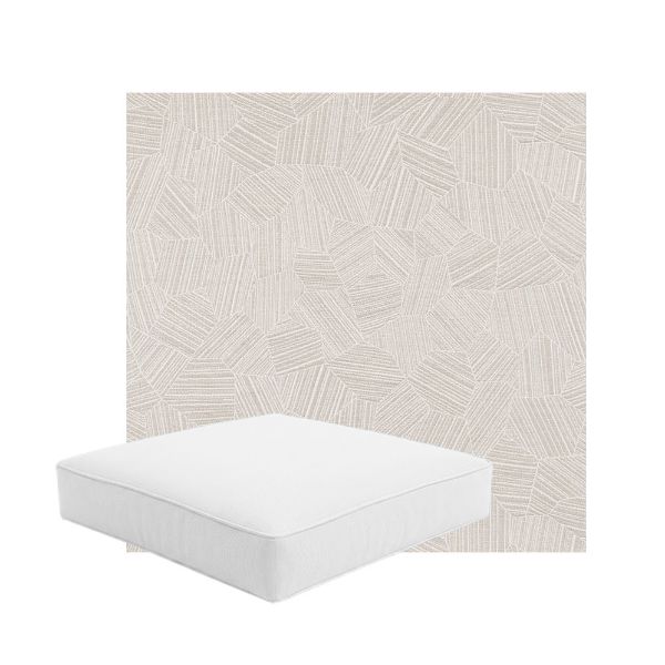 Patio Dining Chair Seat Cushion Boxed Style - - Custom outdoor patio furniture cushions from Cascadia Outdoor Cushions in Sunbrella Fabric