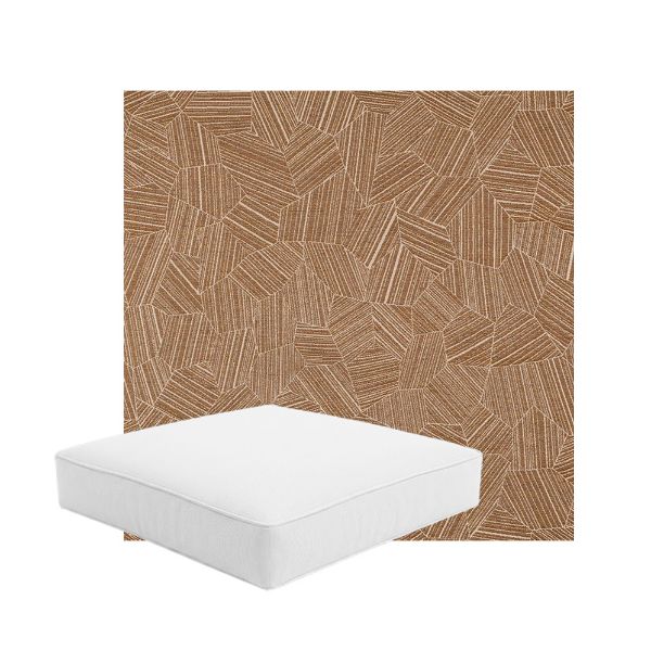 Patio Dining Chair Seat Cushion Boxed Style - - Custom outdoor patio furniture cushions from Cascadia Outdoor Cushions in Sunbrella Fabric