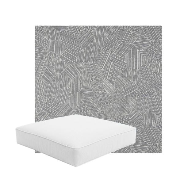 Patio Dining Chair Seat Cushion Boxed Style - - Custom outdoor patio furniture cushions from Cascadia Outdoor Cushions in Sunbrella Fabric