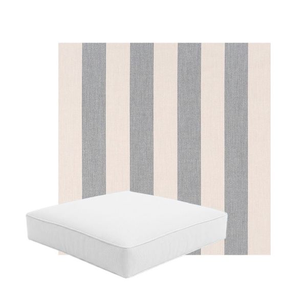 Patio Dining Chair Seat Cushion Boxed Style - - Custom outdoor patio furniture cushions from Cascadia Outdoor Cushions in Sunbrella Fabric