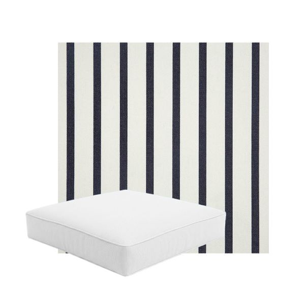 Patio Dining Chair Seat Cushion Boxed Style - - Custom outdoor patio furniture cushions from Cascadia Outdoor Cushions in Sunbrella Fabric