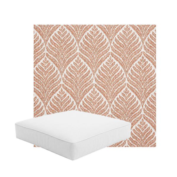 Patio Dining Chair Seat Cushion Boxed Style - - Custom outdoor patio furniture cushions from Cascadia Outdoor Cushions in Sunbrella Fabric