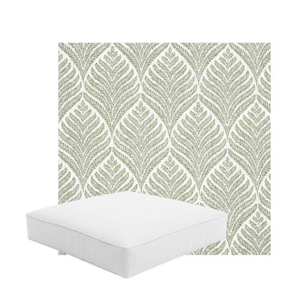 Patio Dining Chair Seat Cushion Boxed Style - - Custom outdoor patio furniture cushions from Cascadia Outdoor Cushions in Sunbrella Fabric