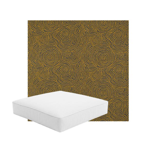 Patio Dining Chair Seat Cushion Boxed Style - - Custom outdoor patio furniture cushions from Cascadia Outdoor Cushions in Sunbrella Fabric