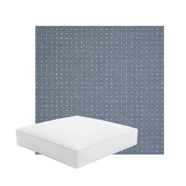 Patio Dining Chair Seat Cushion Boxed Style - - Custom outdoor patio furniture cushions from Cascadia Outdoor Cushions in Sunbrella Fabric