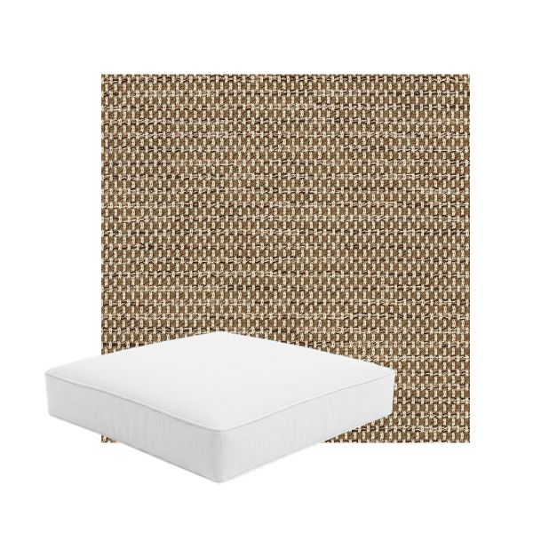 Patio Dining Chair Seat Cushion Boxed Style - - Custom outdoor patio furniture cushions from Cascadia Outdoor Cushions in Sunbrella Fabric