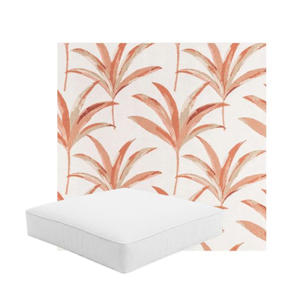 Patio Dining Chair Seat Cushion Boxed Style - - Custom outdoor patio furniture cushions from Cascadia Outdoor Cushions in Sunbrella Fabric