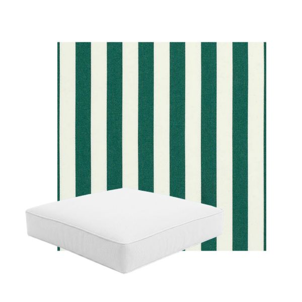 Patio Dining Chair Seat Cushion Boxed Style - - Custom outdoor patio furniture cushions from Cascadia Outdoor Cushions in Sunbrella Fabric