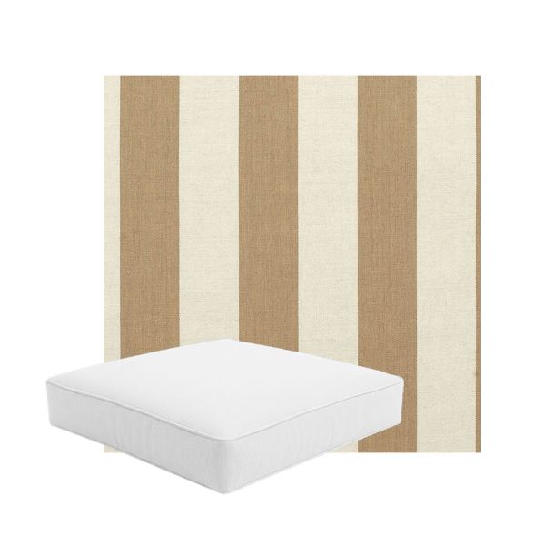 Patio Dining Chair Seat Cushion Boxed Style - - Custom outdoor patio furniture cushions from Cascadia Outdoor Cushions in Sunbrella Fabric