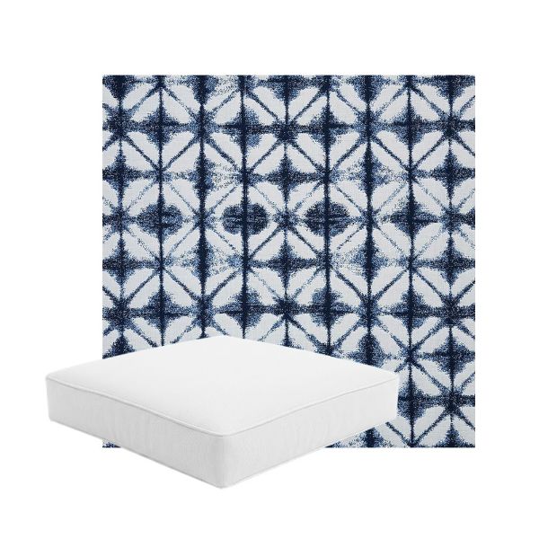 Patio Dining Chair Seat Cushion Boxed Style - - Custom outdoor patio furniture cushions from Cascadia Outdoor Cushions in Sunbrella Fabric