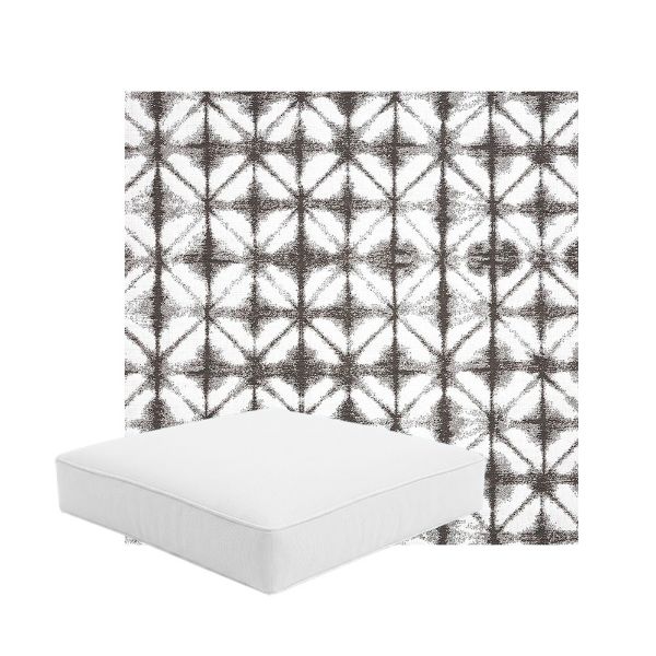 Patio Dining Chair Seat Cushion Boxed Style - - Custom outdoor patio furniture cushions from Cascadia Outdoor Cushions in Sunbrella Fabric