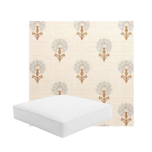 Patio Dining Chair Seat Cushion Boxed Style - - Custom outdoor patio furniture cushions from Cascadia Outdoor Cushions in Sunbrella Fabric