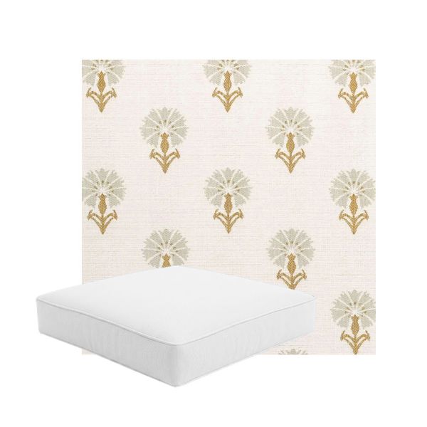 Patio Dining Chair Seat Cushion Boxed Style - - Custom outdoor patio furniture cushions from Cascadia Outdoor Cushions in Sunbrella Fabric