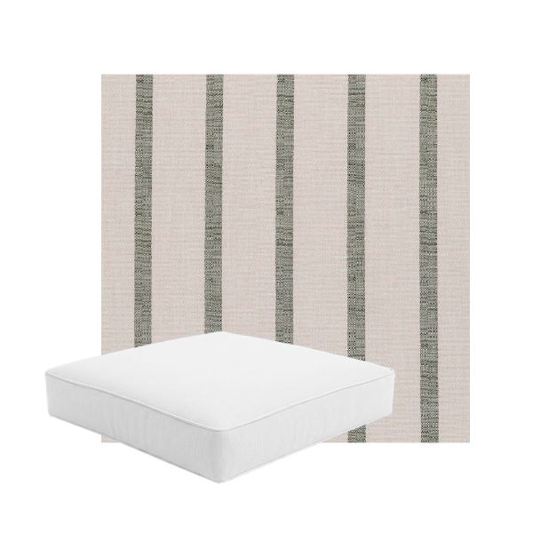 Patio Dining Chair Seat Cushion Boxed Style - - Custom outdoor patio furniture cushions from Cascadia Outdoor Cushions in Sunbrella Fabric