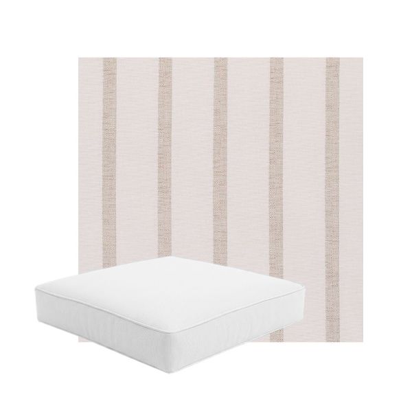 Patio Dining Chair Seat Cushion Boxed Style - - Custom outdoor patio furniture cushions from Cascadia Outdoor Cushions in Sunbrella Fabric