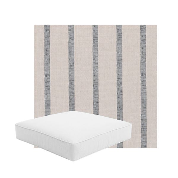 Patio Dining Chair Seat Cushion Boxed Style - - Custom outdoor patio furniture cushions from Cascadia Outdoor Cushions in Sunbrella Fabric