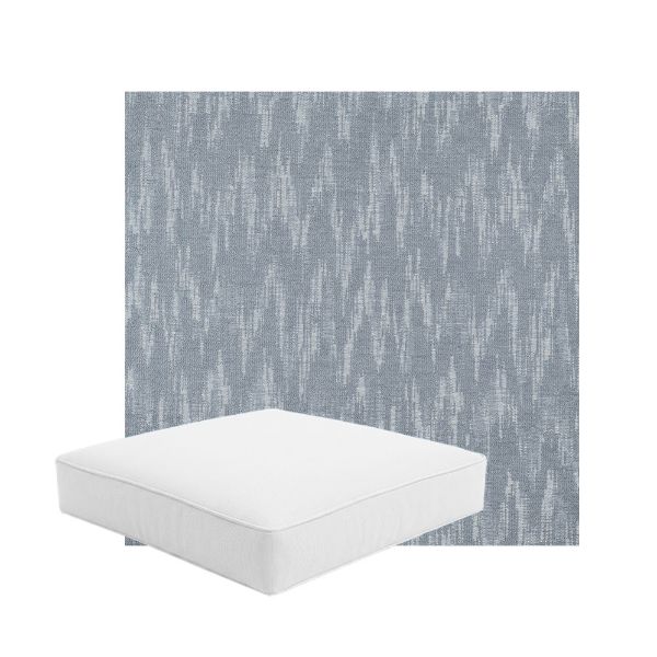 Patio Dining Chair Seat Cushion Boxed Style - - Custom outdoor patio furniture cushions from Cascadia Outdoor Cushions in Sunbrella Fabric