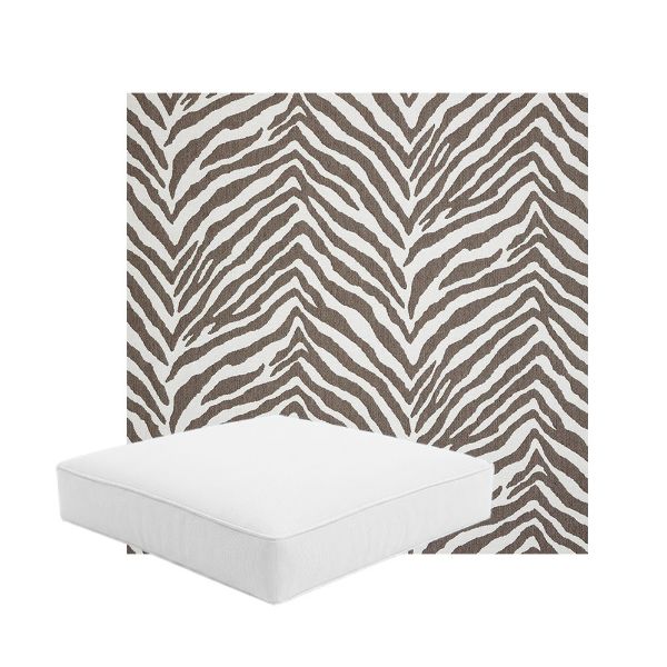 Patio Dining Chair Seat Cushion Boxed Style - - Custom outdoor patio furniture cushions from Cascadia Outdoor Cushions in Sunbrella Fabric