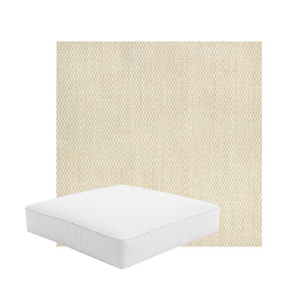 Patio Dining Chair Seat Cushion Boxed Style - - Custom outdoor patio furniture cushions from Cascadia Outdoor Cushions in Sunbrella Fabric