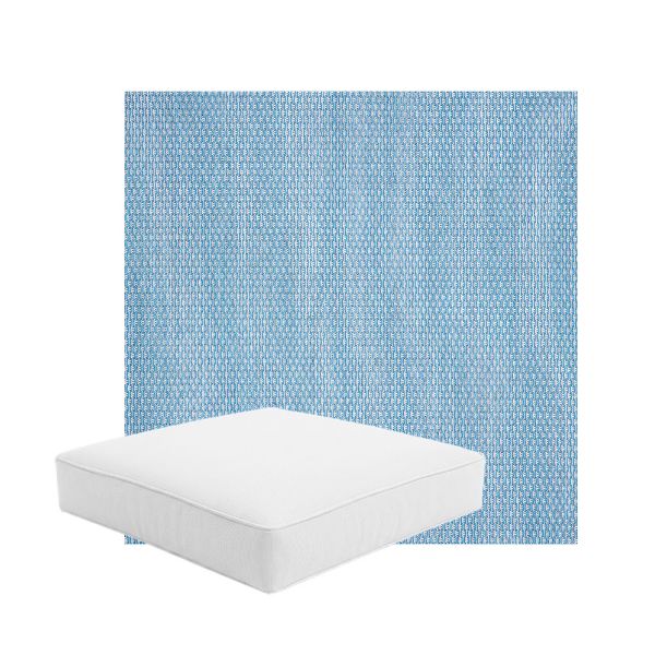 Patio Dining Chair Seat Cushion Boxed Style - - Custom outdoor patio furniture cushions from Cascadia Outdoor Cushions in Sunbrella Fabric