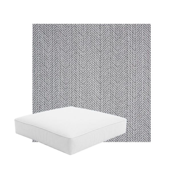 Patio Dining Chair Seat Cushion Boxed Style - - Custom outdoor patio furniture cushions from Cascadia Outdoor Cushions in Sunbrella Fabric