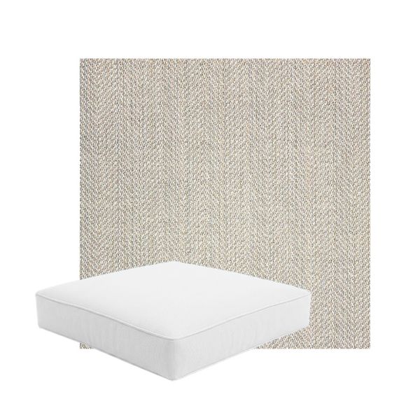 Patio Dining Chair Seat Cushion Boxed Style - - Custom outdoor patio furniture cushions from Cascadia Outdoor Cushions in Sunbrella Fabric