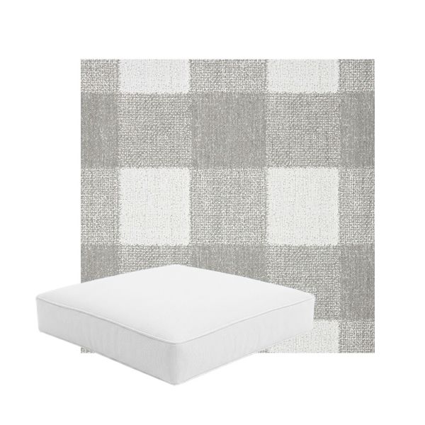 Patio Dining Chair Seat Cushion Boxed Style - - Custom outdoor patio furniture cushions from Cascadia Outdoor Cushions in Sunbrella Fabric