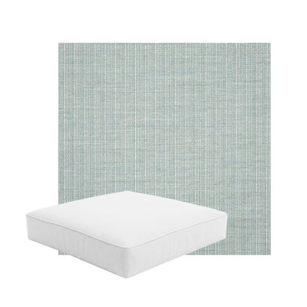 Patio Dining Chair Seat Cushion Boxed Style - - Custom outdoor patio furniture cushions from Cascadia Outdoor Cushions in Sunbrella Fabric