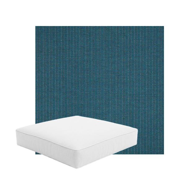 Patio Dining Chair Seat Cushion Boxed Style - - Custom outdoor patio furniture cushions from Cascadia Outdoor Cushions in Sunbrella Fabric