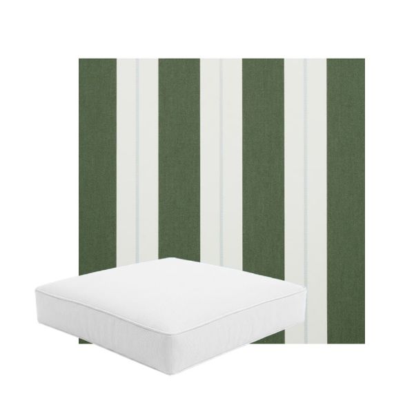 Patio Dining Chair Seat Cushion Boxed Style - - Custom outdoor patio furniture cushions from Cascadia Outdoor Cushions in Sunbrella Fabric