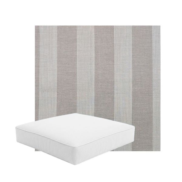 Patio Dining Chair Seat Cushion Boxed Style - - Custom outdoor patio furniture cushions from Cascadia Outdoor Cushions in Sunbrella Fabric