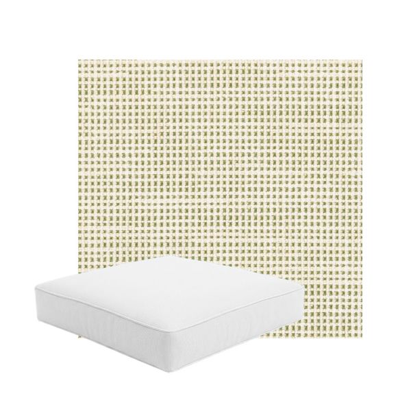 Patio Dining Chair Seat Cushion Boxed Style - - Custom outdoor patio furniture cushions from Cascadia Outdoor Cushions in Sunbrella Fabric