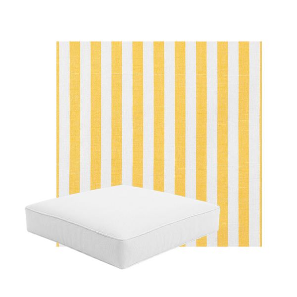 Patio Dining Chair Seat Cushion Boxed Style - - Custom outdoor patio furniture cushions from Cascadia Outdoor Cushions in Sunbrella Fabric