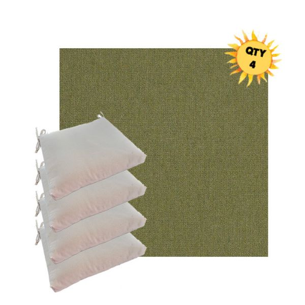 Outdoor Dining Chair Cushions in Sunbrella Outdoor Fabrics - Order in Sets of 4