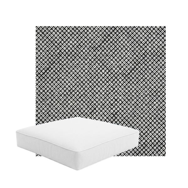 Patio Dining Chair Seat Cushion Boxed Style - - Custom outdoor patio furniture cushions from Cascadia Outdoor Cushions in Sunbrella Fabric