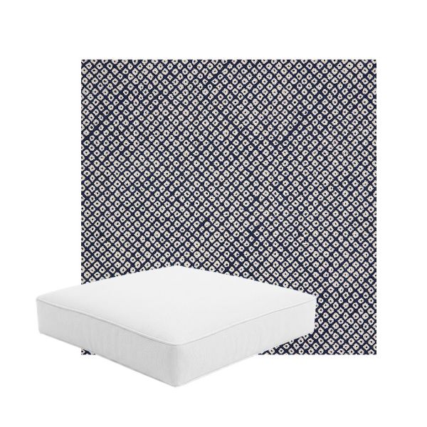 Patio Dining Chair Seat Cushion Boxed Style - - Custom outdoor patio furniture cushions from Cascadia Outdoor Cushions in Sunbrella Fabric