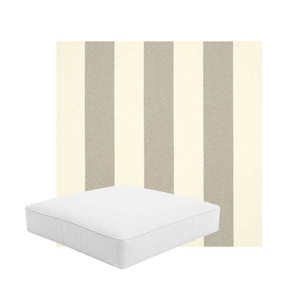 Patio Dining Chair Seat Cushion Boxed Style - - Custom outdoor patio furniture cushions from Cascadia Outdoor Cushions in Sunbrella Fabric