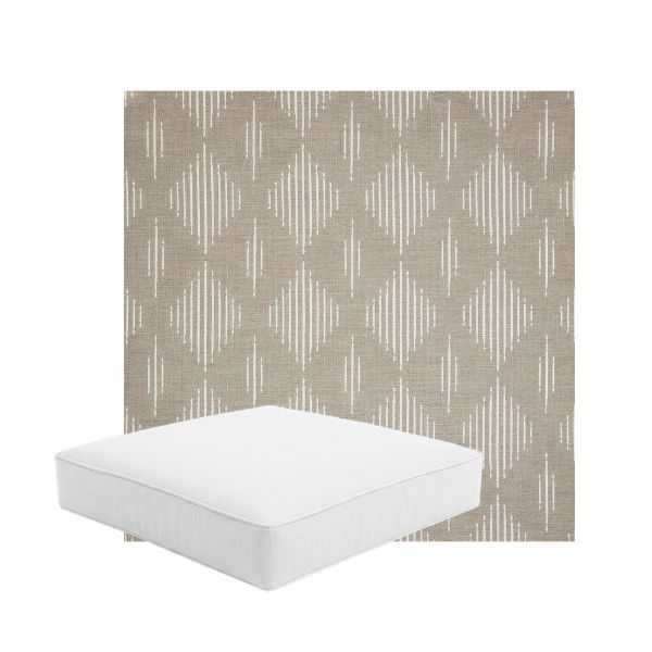 Patio Dining Chair Seat Cushion Boxed Style - - Custom outdoor patio furniture cushions from Cascadia Outdoor Cushions in Sunbrella Fabric