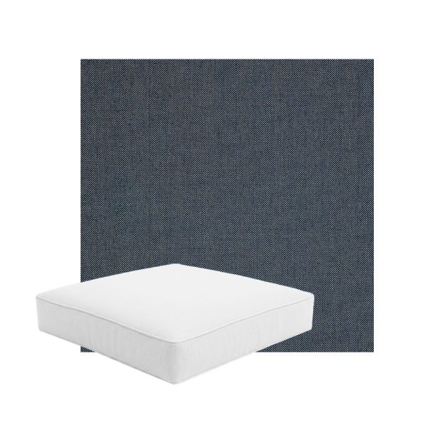 Patio Dining Chair Seat Cushion Boxed Style - - Custom outdoor patio furniture cushions from Cascadia Outdoor Cushions in Sunbrella Fabric