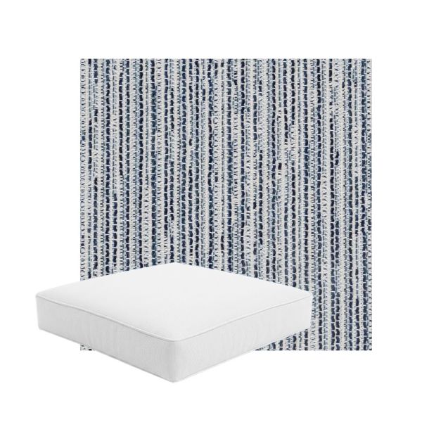 Patio Dining Chair Seat Cushion Boxed Style - - Custom outdoor patio furniture cushions from Cascadia Outdoor Cushions in Sunbrella Fabric