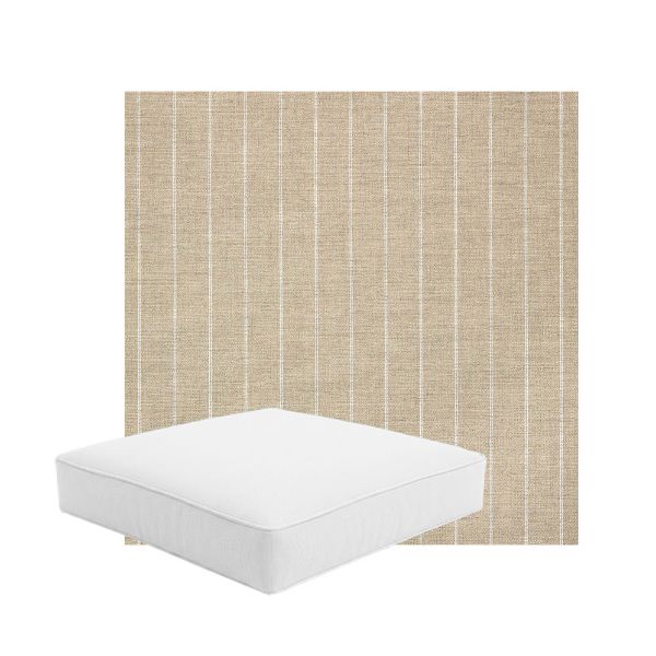 Patio Dining Chair Seat Cushion Boxed Style - - Custom outdoor patio furniture cushions from Cascadia Outdoor Cushions in Sunbrella Fabric